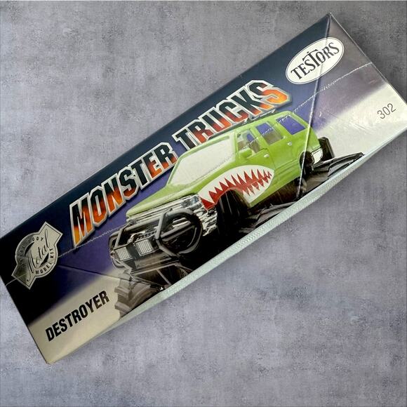 TESTORS Monster Trucks DESTROYER Metal Model Kit 302 New Sealed Box Age 8+ Skill - Picture 6 of 7